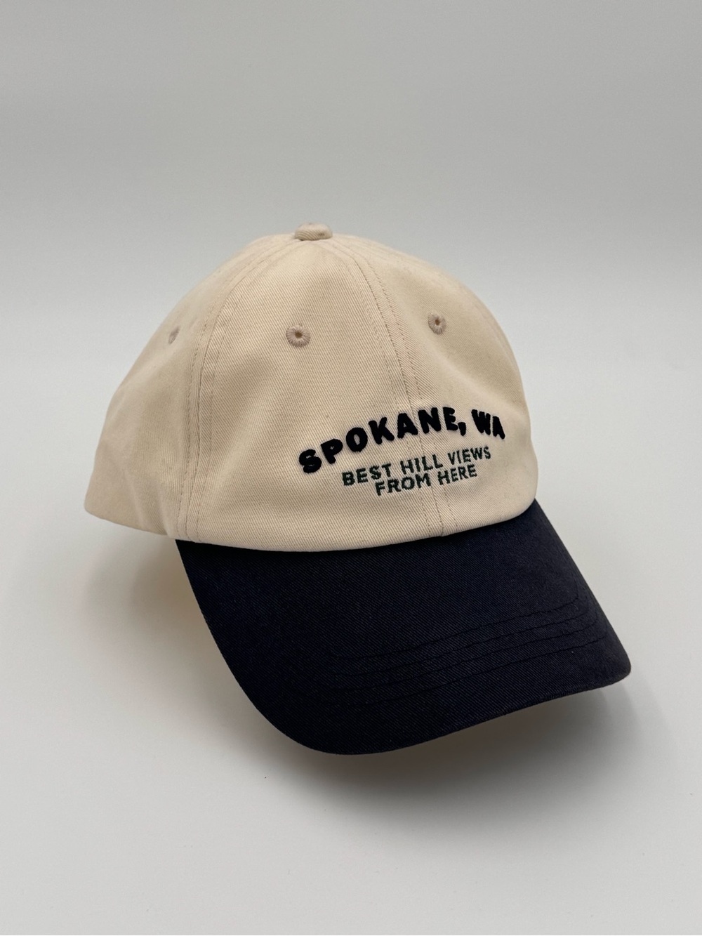 Zara Two-Tone Baseball Cap - Beige & Black